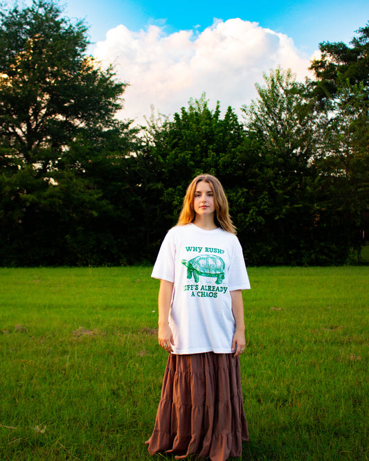 "Why Rush? Life's Already a Chaos" T-Shirt