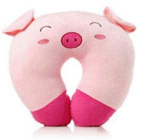 U-Shaped Animal Kids Neck Pillow With 3D Embroidery