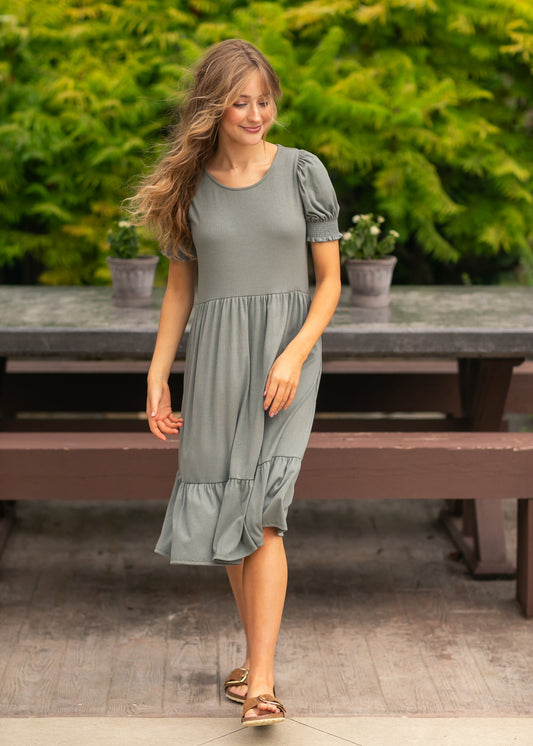 Jess Short Sleeve Midi Dress