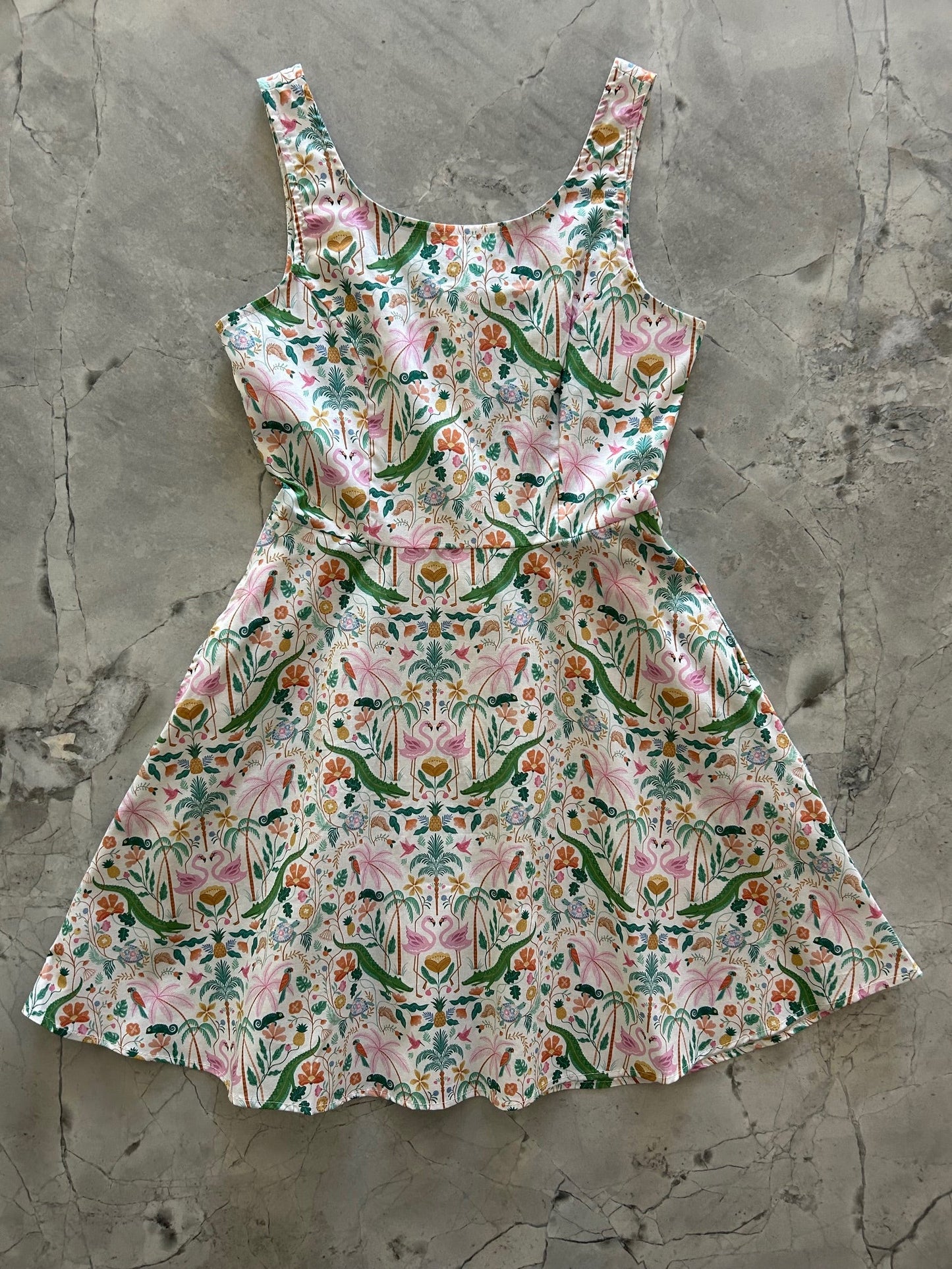 Tropical Skater Dress - Medium only, 1 left!