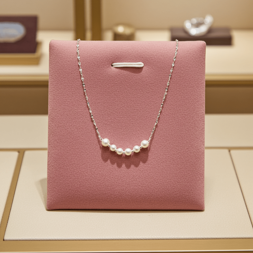 925 Sterling Silver Pearl Chain Necklace - Delicate Pearl Jewelry