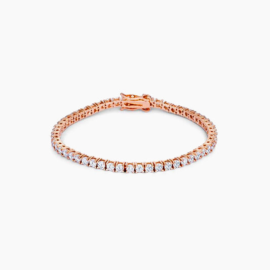 5.75ct Rose Goldtone Cubic Zirconia Tennis Bracelet