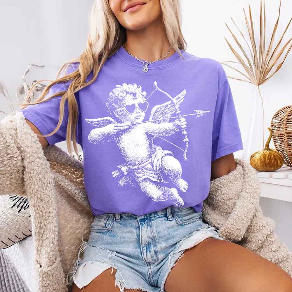 Cupid V-Day Tee – Pixel Art Valentine T-shirt