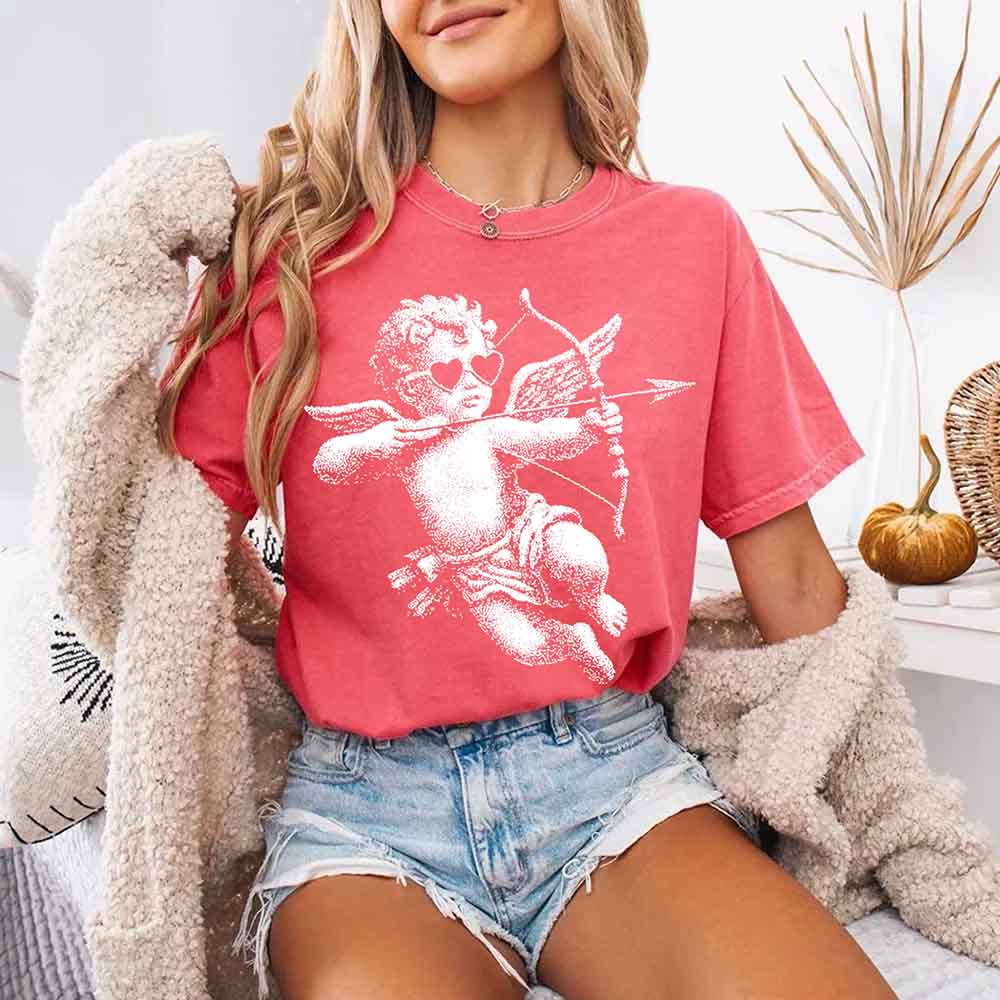 Cupid V-Day Tee – Pixel Art Valentine T-shirt