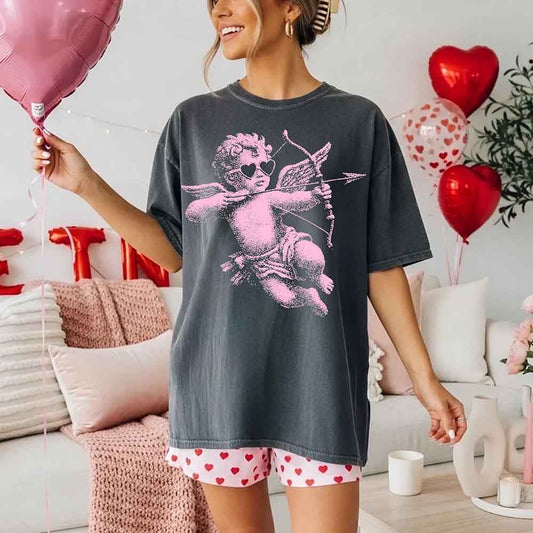 Cupid V-Day Tee – Pixel Art Valentine T-shirt