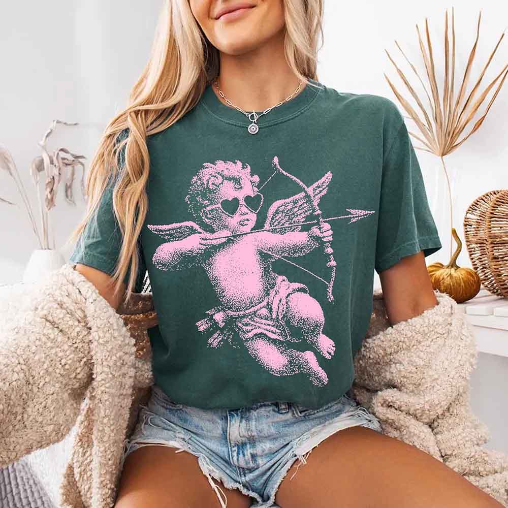 Cupid V-Day Tee – Pixel Art Valentine T-shirt