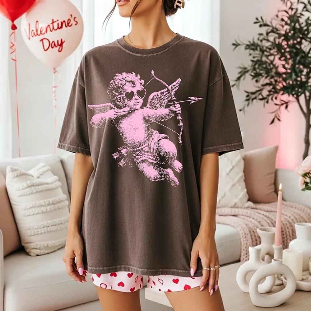 Cupid V-Day Tee – Pixel Art Valentine T-shirt