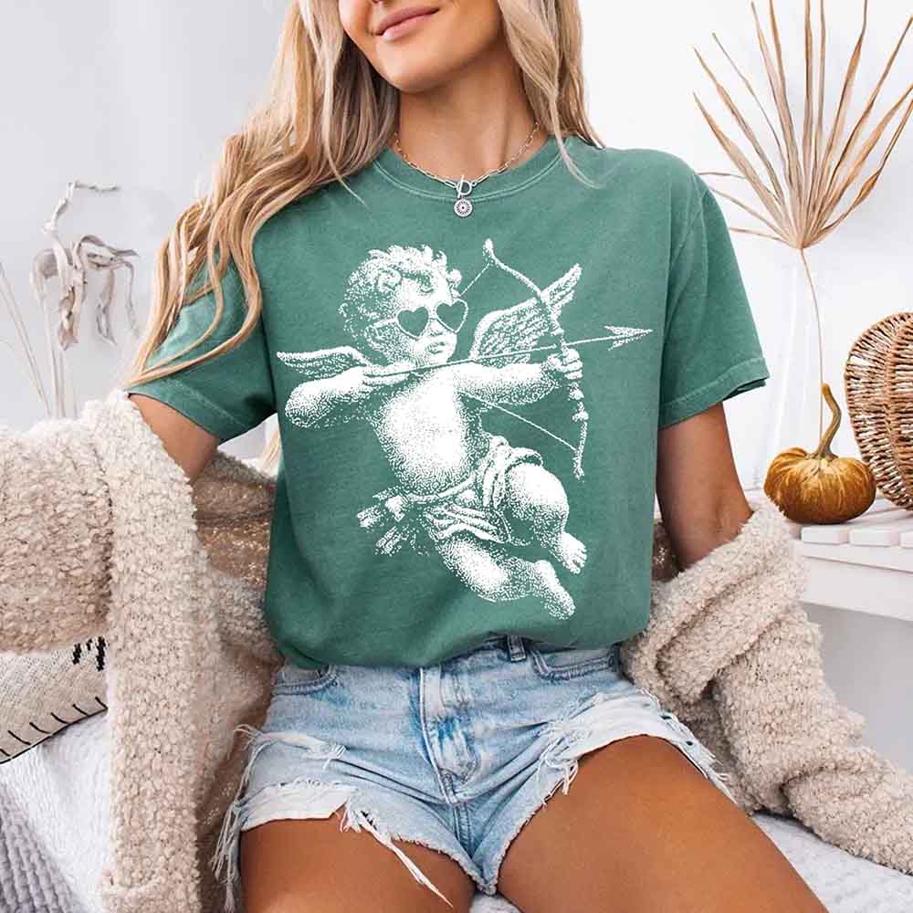 Cupid V-Day Tee – Pixel Art Valentine T-shirt