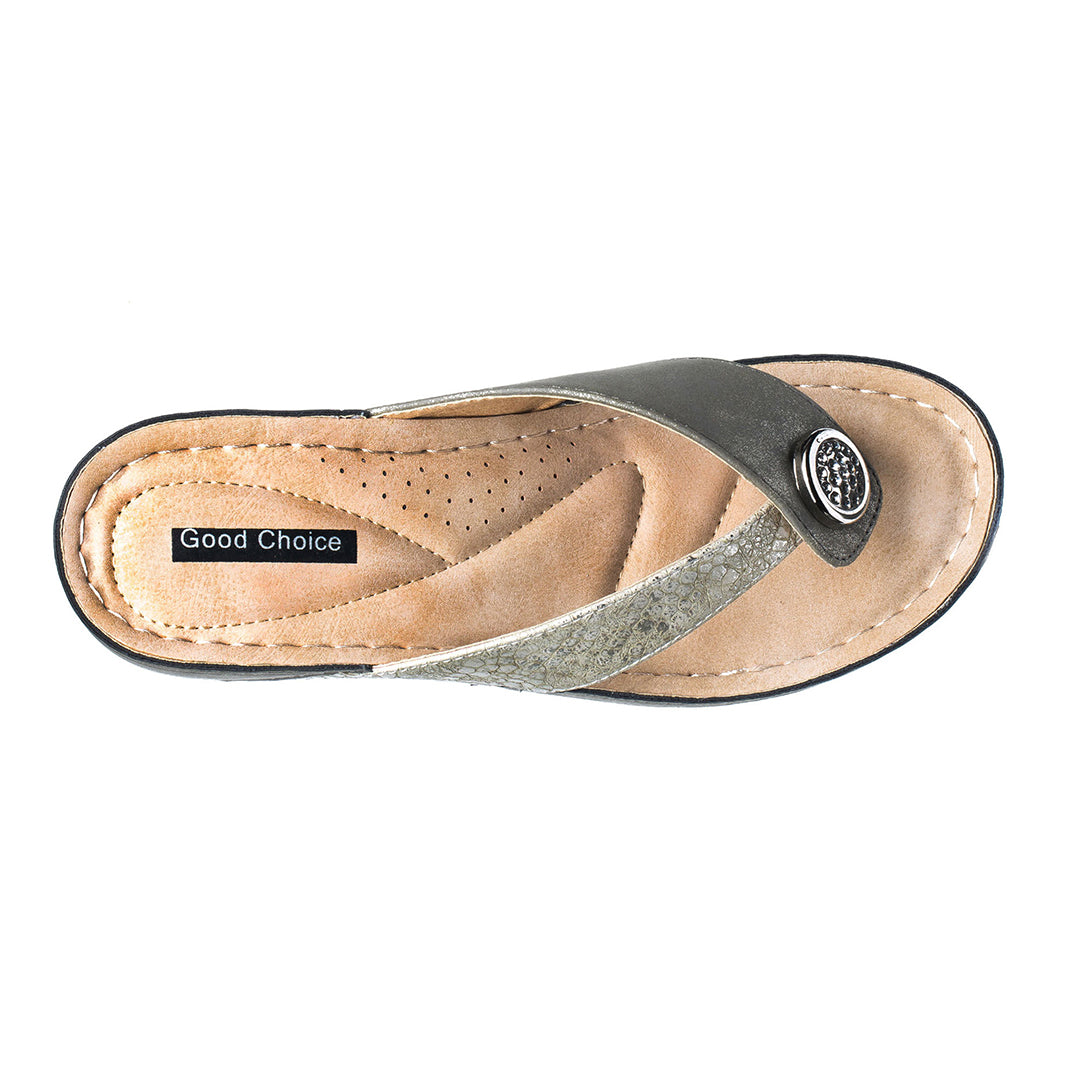 Women's Dafni Khaki Wedge Sandals