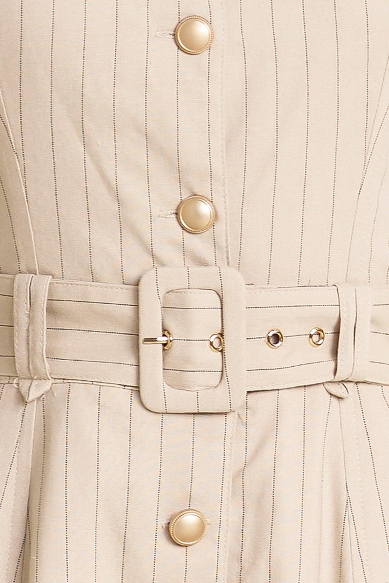 TAILORED IN SUNLIGHT WOVEN MIDI DRESS