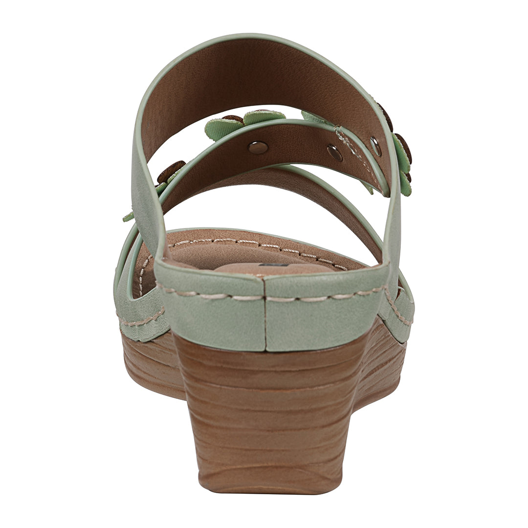 Women's Halia Sage Floral Wedge Sandals