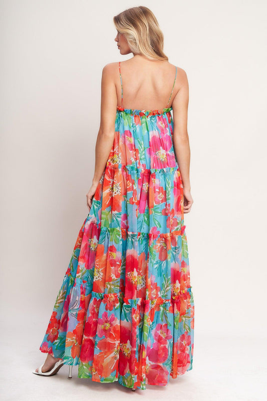 TROPICAL DAYDREAM WOVEN MAXI DRESS