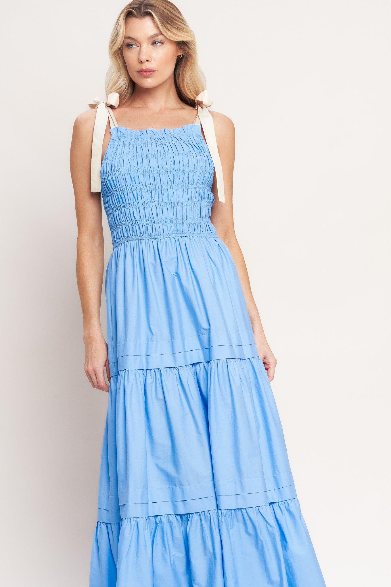 SWEET SERENITY TIERED WOVEN MAXI DRESS