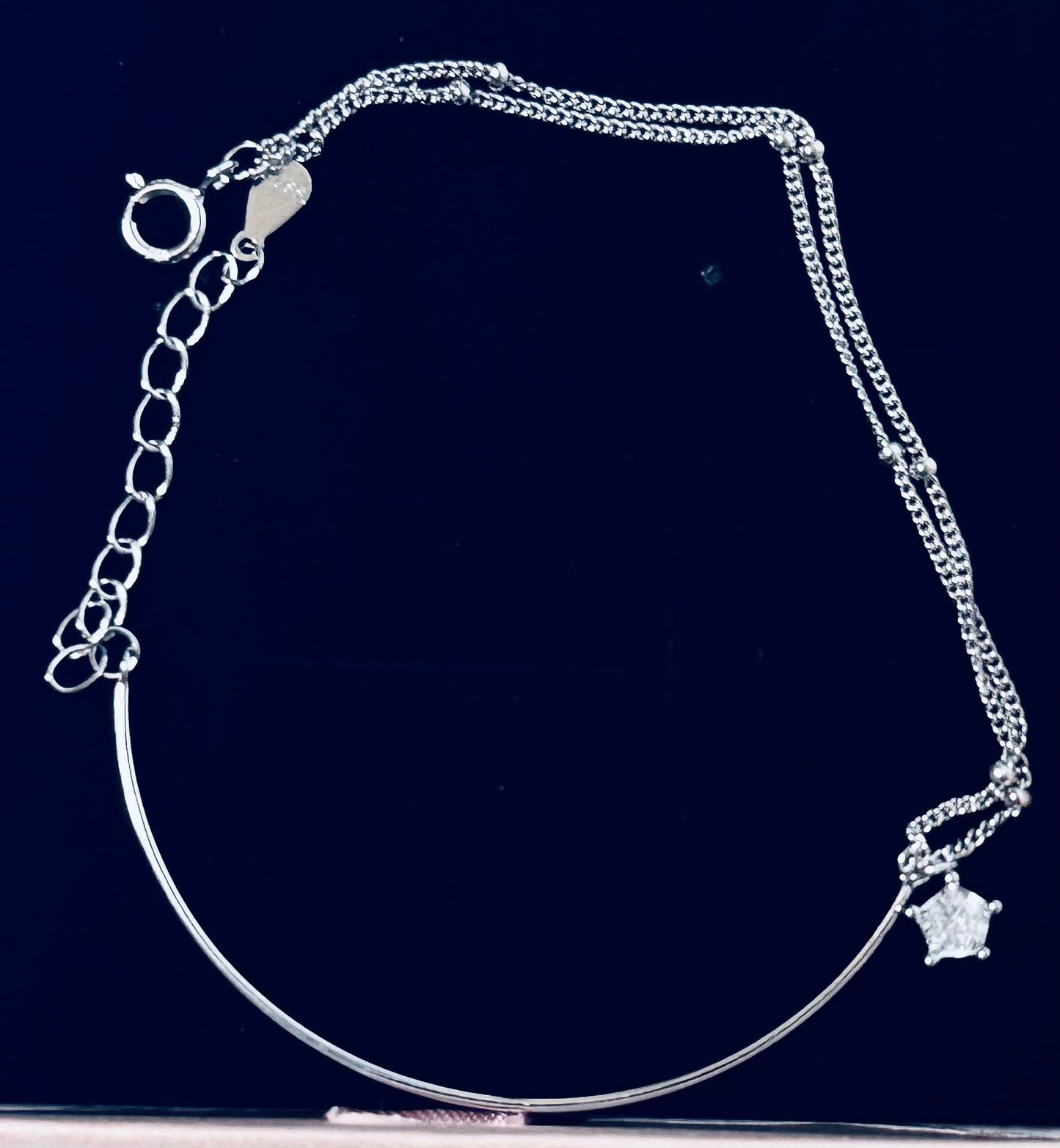 S925 Silver Bangled Bracelet – Elegant S925 Bangle & Double Silver Bracelet