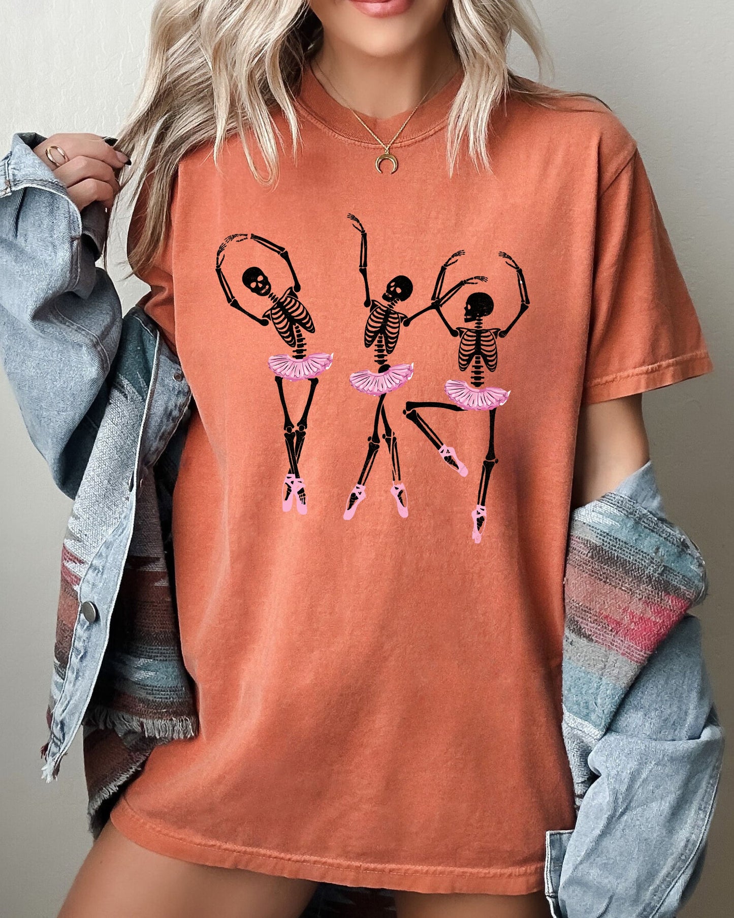 Dancing Skeleton Ladies T-Shirt