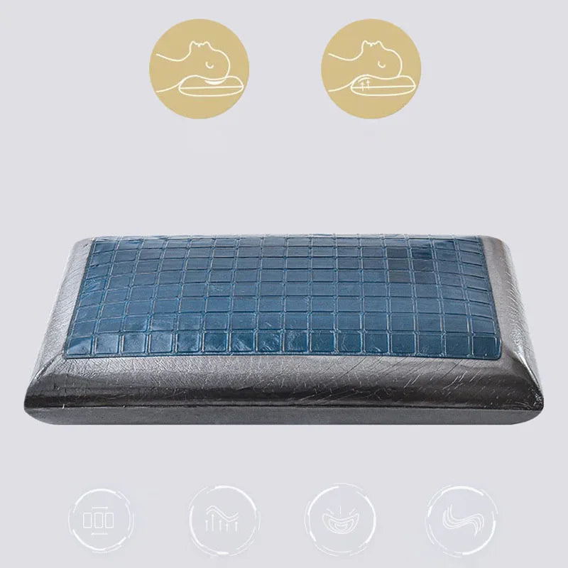 DecorBites Bamboo Charcoal Memory Foam Cooling Pillow with Pillowcase
