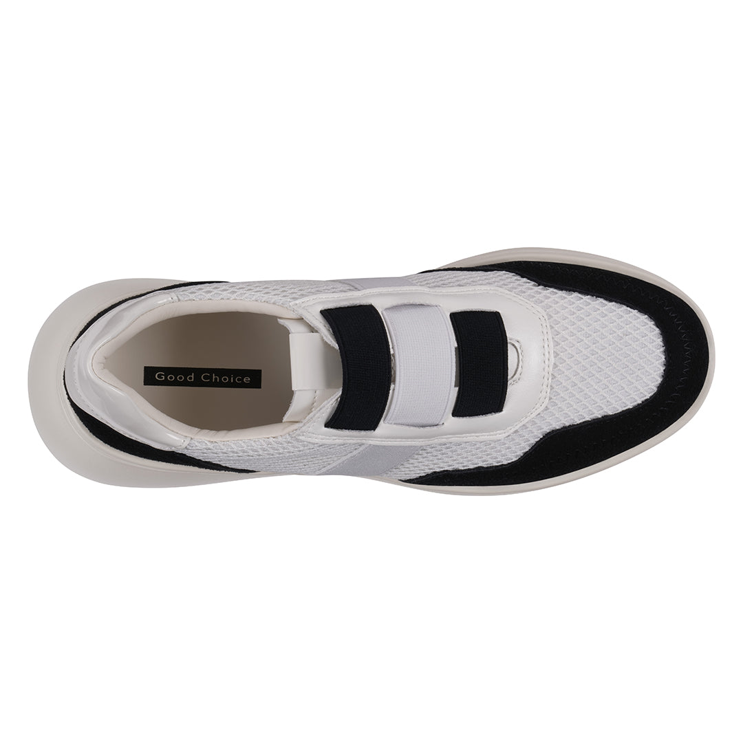 Women's Stefani Black Wedge Sneakers