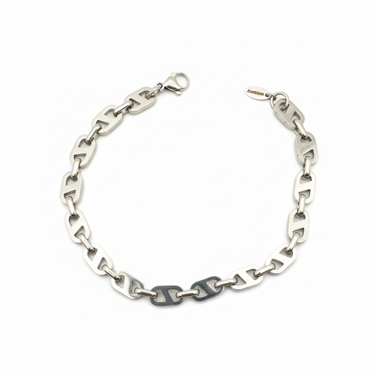 Premium Stainless Steel Chain Link Bracelet - Hypoallergenic & Durable