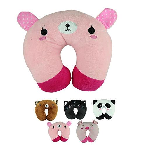 U-Shaped Animal Kids Neck Pillow With 3D Embroidery