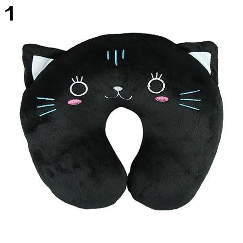 U-Shaped Animal Kids Neck Pillow With 3D Embroidery