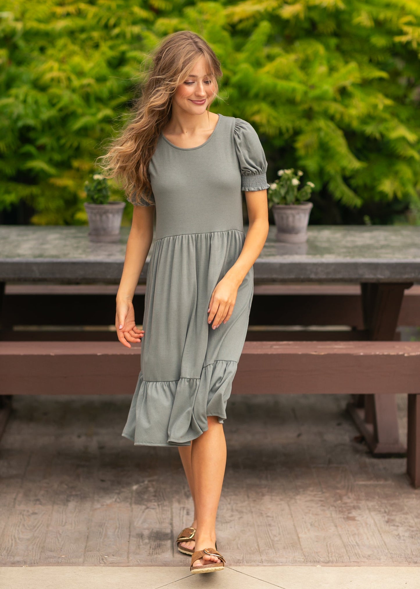 Jess Short Sleeve Midi Dress