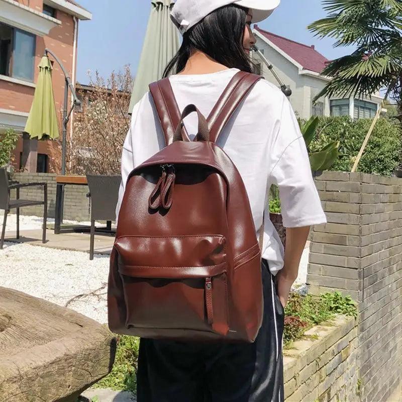 Luxury Women's Backpack Leather School Bag