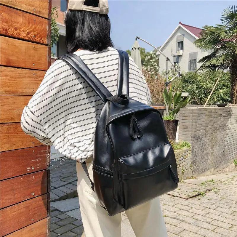 Luxury Women's Backpack Leather School Bag