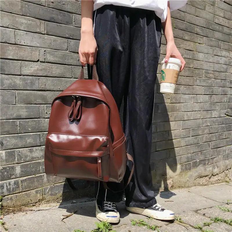 Luxury Women's Backpack Leather School Bag
