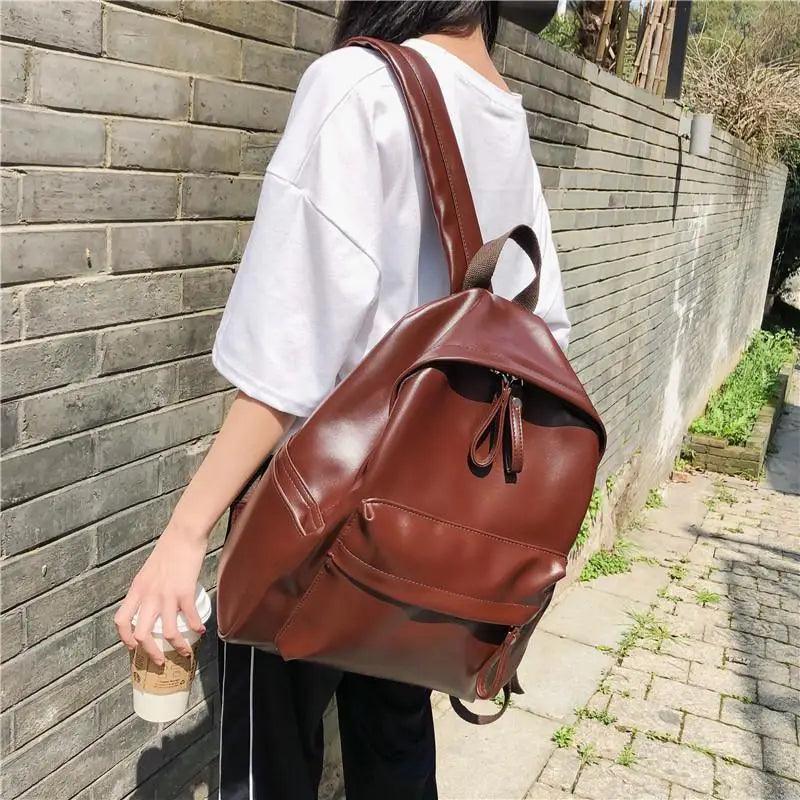 Luxury Women's Backpack Leather School Bag