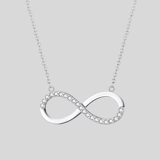 Sparkle Infinity Pendant Necklace - Hypoallergenic 925 Sterling Silver with Austrian AAAA Zirconia