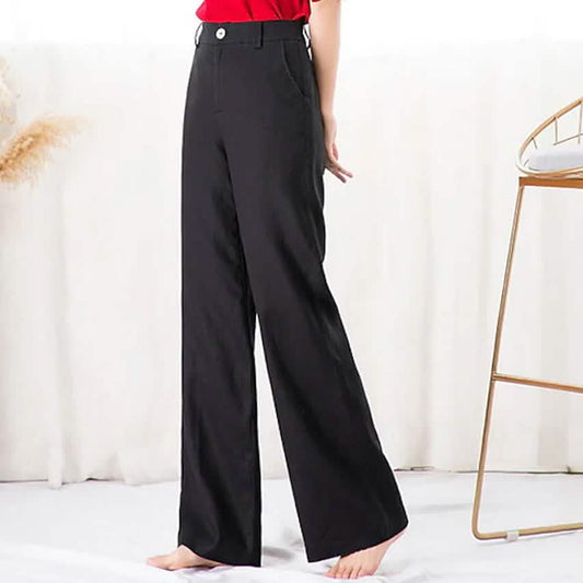 Women's Basic Soft Straight Twill Pants