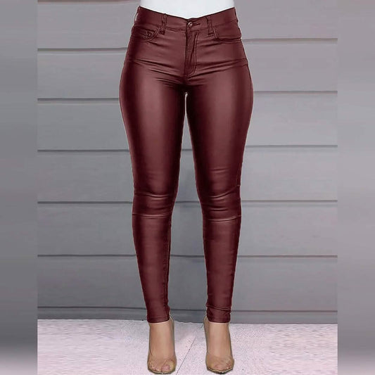 Women's Skinny Leather Pants